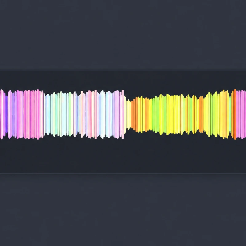 Spectral waveform showing a track’s structure